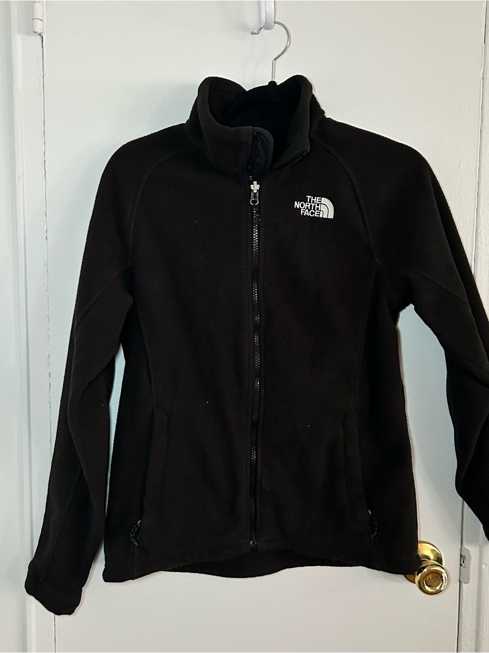 The North Face Black TKA Glacier Full Zip Fleece Jacket Mock Neck Womens Medium